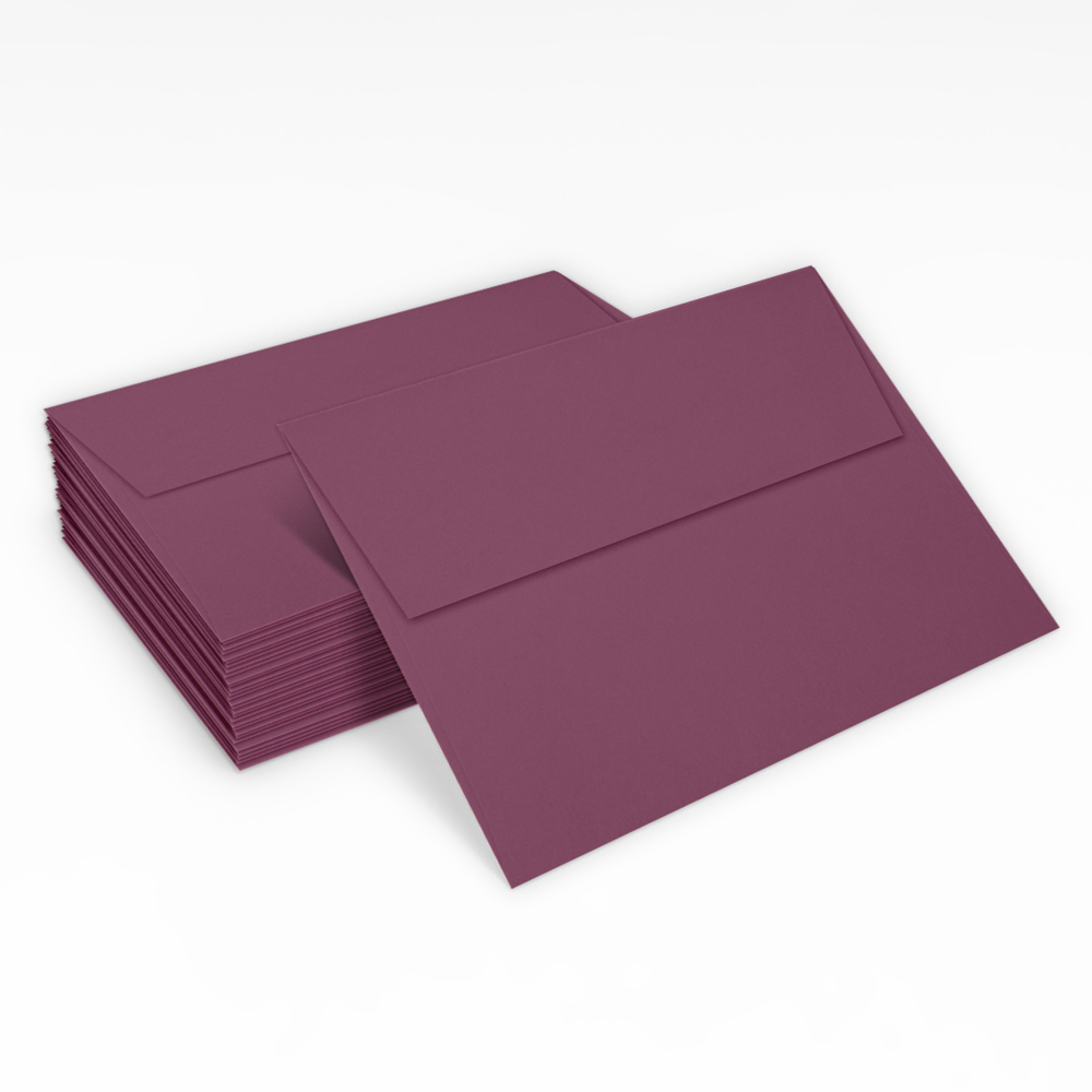 Vintage Plum Purple 32lb A7 Invitation Envelopes (5 1/4 x 7 1/4) with Peel & Seal