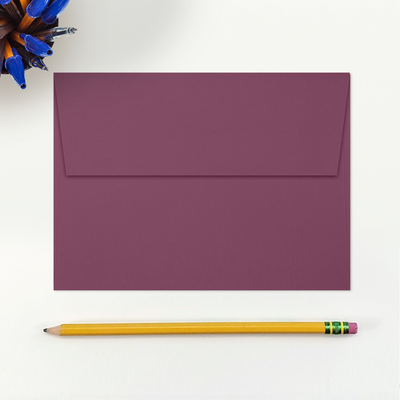 Vintage Plum Purple 32lb A7 Invitation Envelopes (5 1/4 x 7 1/4) with Peel & Seal