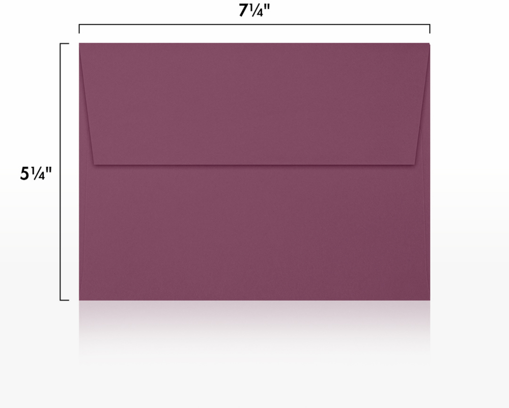 Vintage Plum Purple 32lb A7 Invitation Envelopes (5 1/4 x 7 1/4) with Peel & Seal
