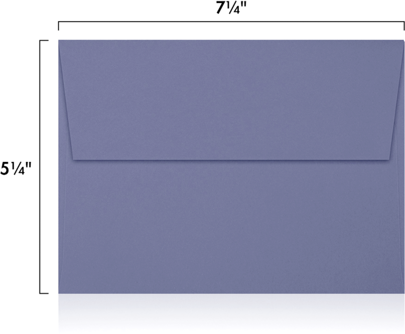 Wisteria Purple 32lb A7 Invitation Envelopes (5 1/4 x 7 1/4) with Peel & Seal