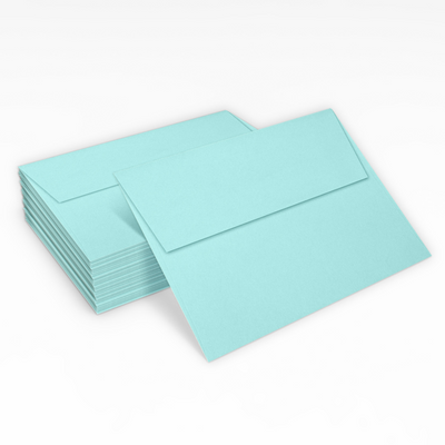 Seafoam Aqua Blue 32lb A7 Invitation Envelopes (5 1/4 x 7 1/4) with Peel & Seal
