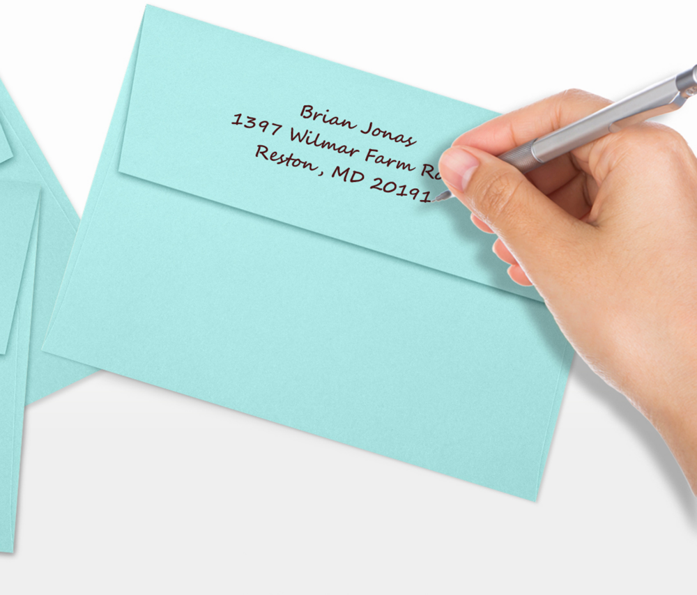 Seafoam Aqua Blue 32lb A7 Invitation Envelopes (5 1/4 x 7 1/4) with Peel & Seal