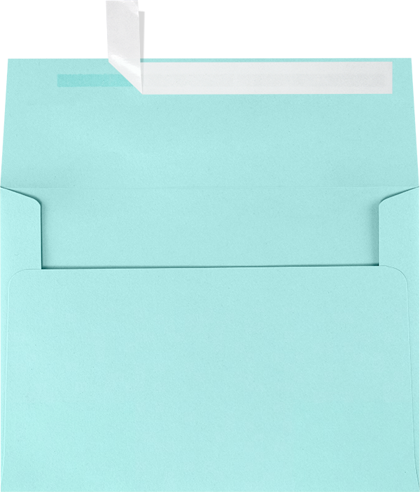 Seafoam Aqua Blue 32lb A7 Invitation Envelopes (5 1/4 x 7 1/4) with Peel & Seal