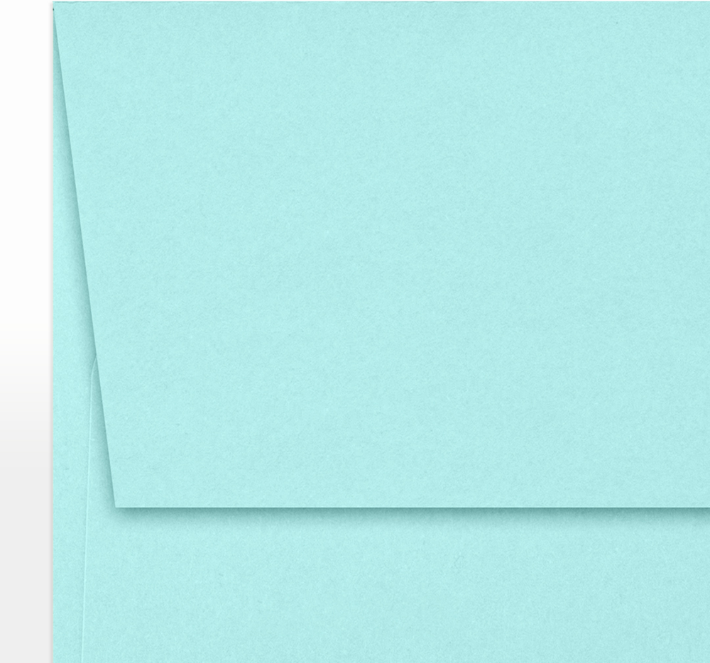 Seafoam Aqua Blue 32lb A7 Invitation Envelopes (5 1/4 x 7 1/4) with Peel & Seal