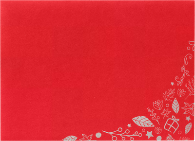 Ruby Red with Holiday Leaves 32lb A7 Invitation Envelopes (5 1/4 x 7 1/4) with Peel & Seal