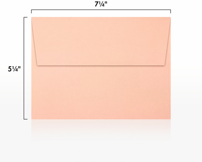 Blush Pink 32lb A7 Invitation Envelopes (5 1/4 x 7 1/4) with Peel & Seal