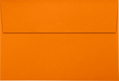 Mandarin Orange 32lb A8 Invitation Envelopes (5 1/2 x 8 1/8) with Peel & Seal
