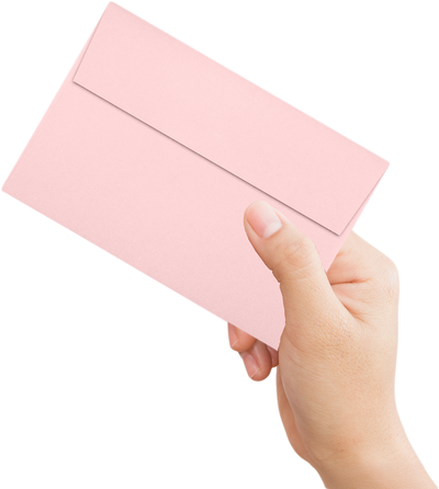 Baby Candy Pink 32lb A8 Invitation Envelopes (5 1/2 x 8 1/8) with Peel & Seal