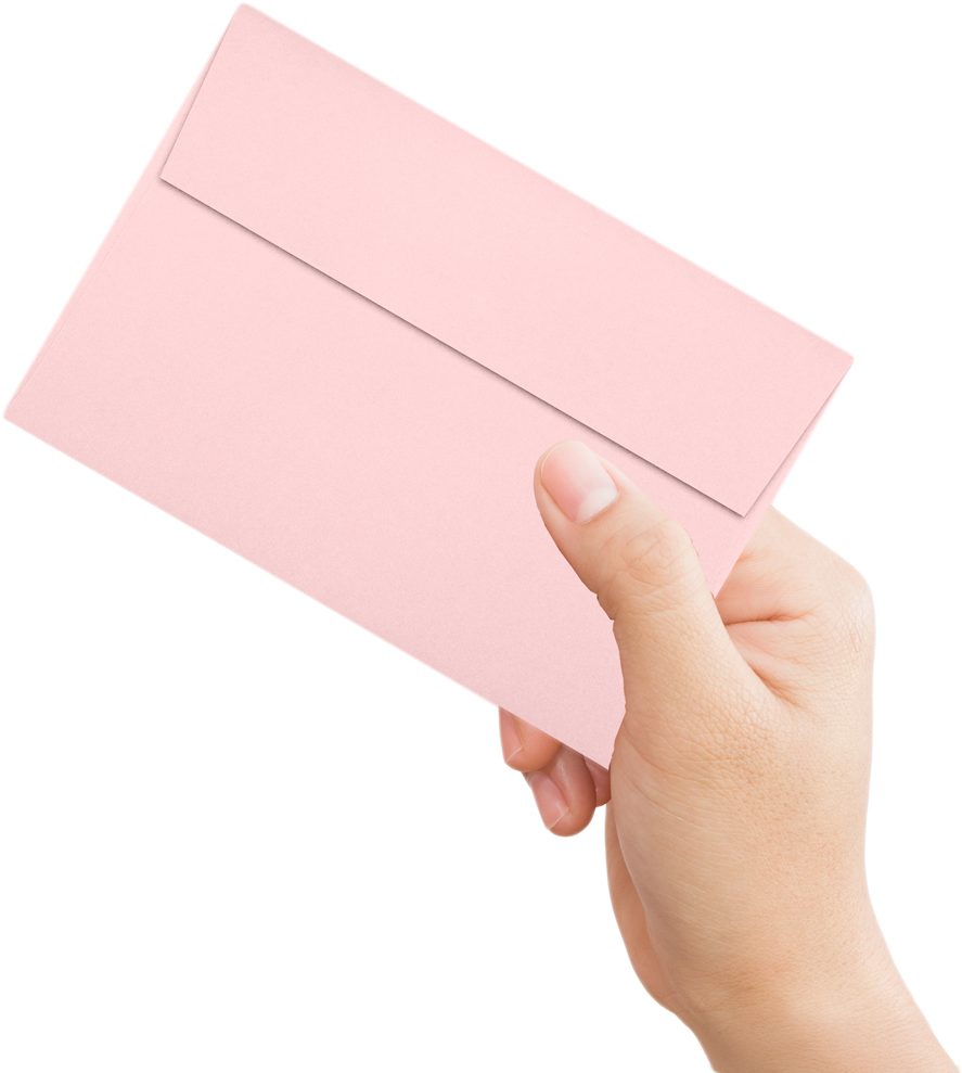 Baby Candy Pink 32lb A8 Invitation Envelopes (5 1/2 x 8 1/8) with Peel & Seal