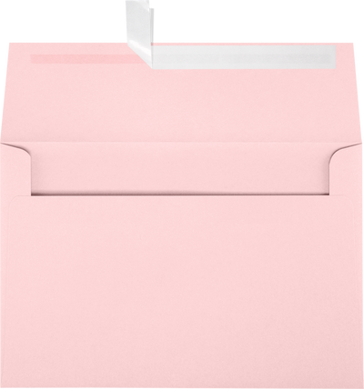 Baby Candy Pink 32lb A8 Invitation Envelopes (5 1/2 x 8 1/8) with Peel & Seal