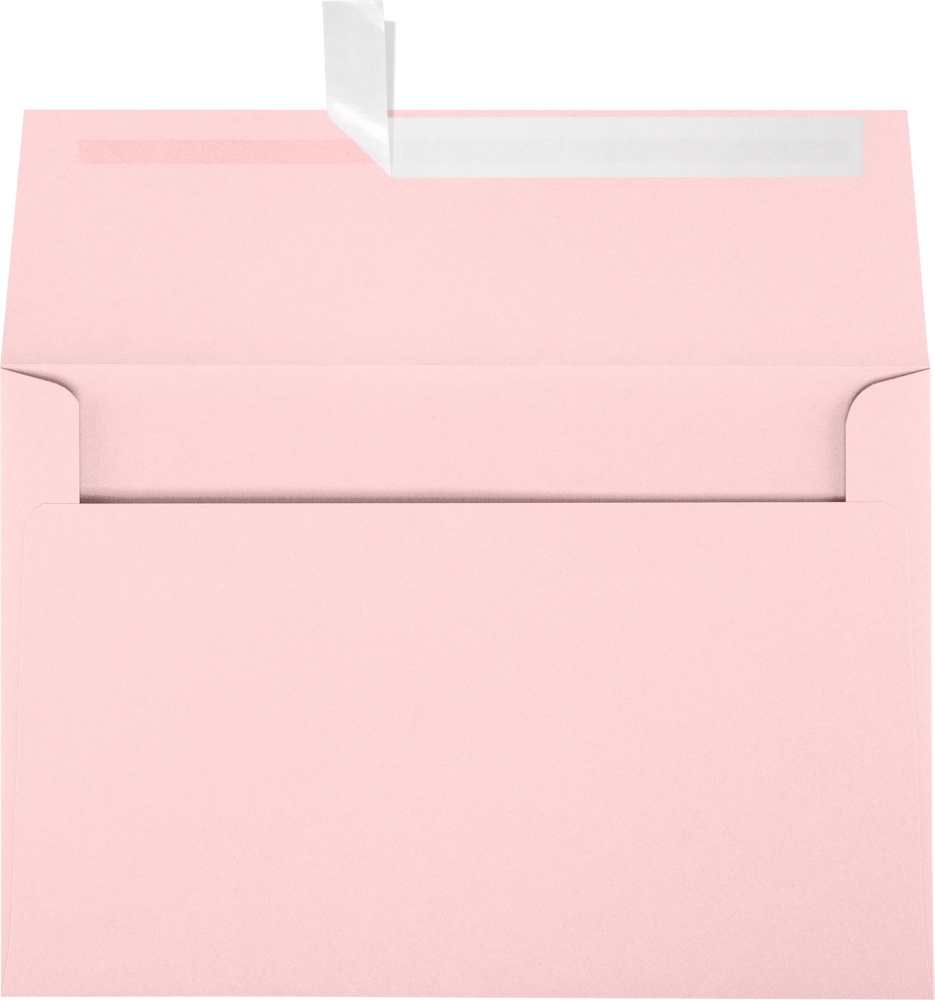 Baby Candy Pink 32lb A8 Invitation Envelopes (5 1/2 x 8 1/8) with Peel & Seal