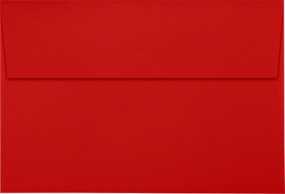 Red 32lb A8 Invitation Envelopes (5 1/2 x 8 1/8) with Peel & Seal