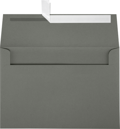 Dark Smoke Gray 32lb A8 Invitation Envelopes (5 1/2 x 8 1/8) with Peel & Seal