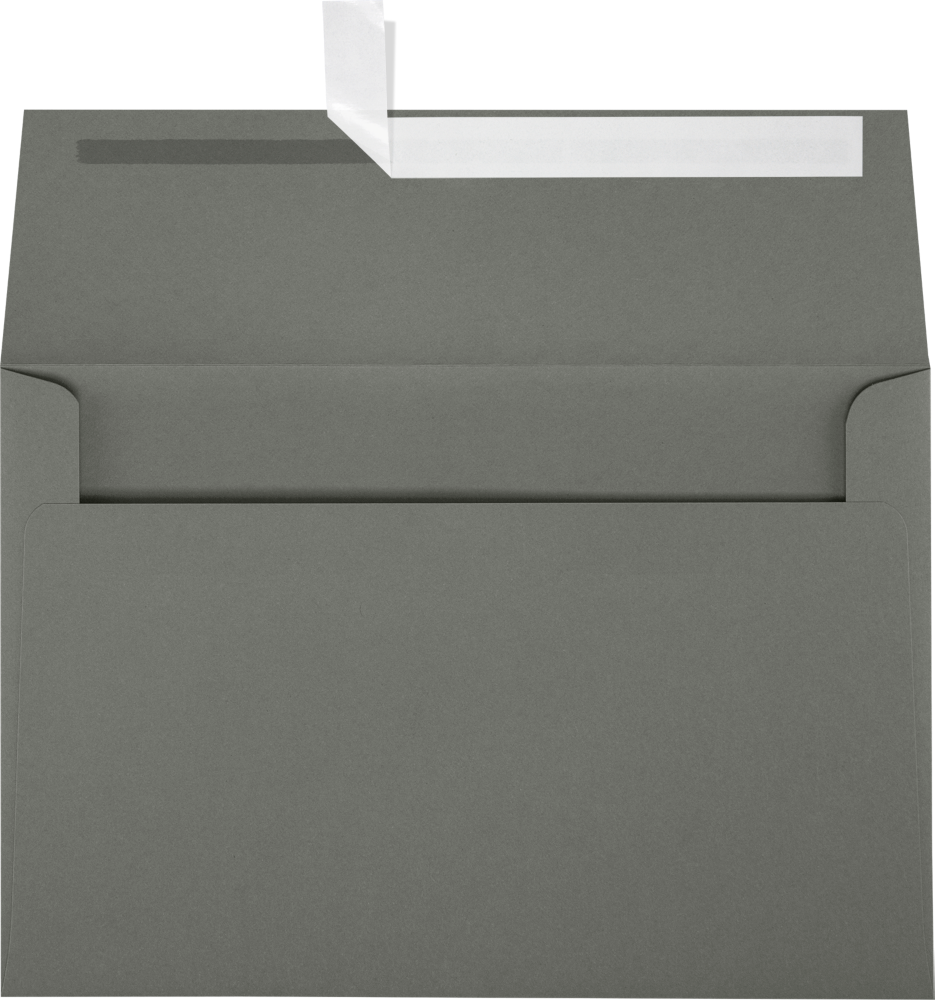 Dark Smoke Gray 32lb A8 Invitation Envelopes (5 1/2 x 8 1/8) with Peel & Seal