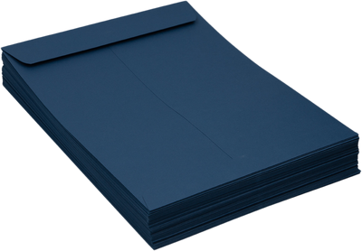 Navy Blue 32lb 9 x 12 Open End Envelopes with Peel & Seal