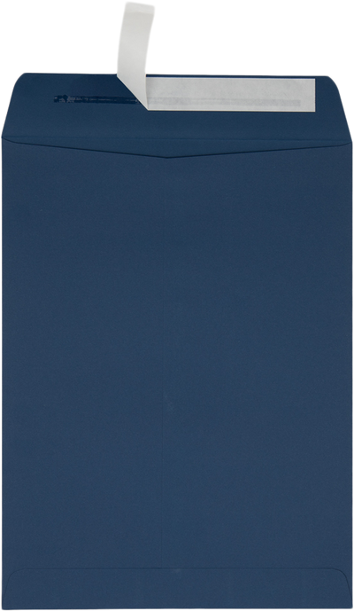 Navy Blue 32lb 9 x 12 Open End Envelopes with Peel & Seal
