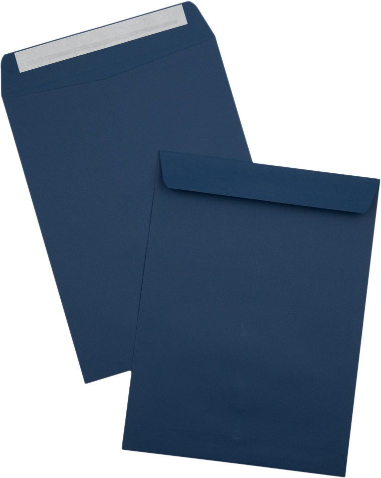 Navy Blue 32lb 9 x 12 Open End Envelopes with Peel & Seal