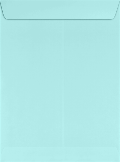 Seafoam Aqua Blue 32lb 9 x 12 Open End Envelopes with Peel & Seal