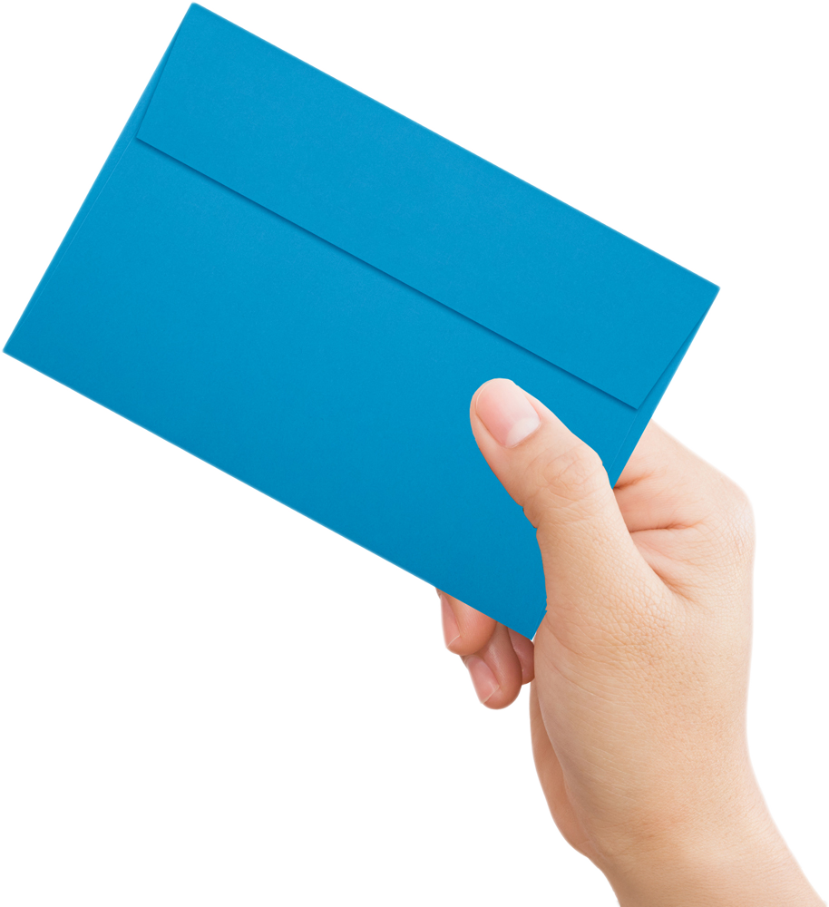 Pool Blue 32lb A9 Invitation Envelopes (5 3/4 x 8 3/4) with Peel & Seal