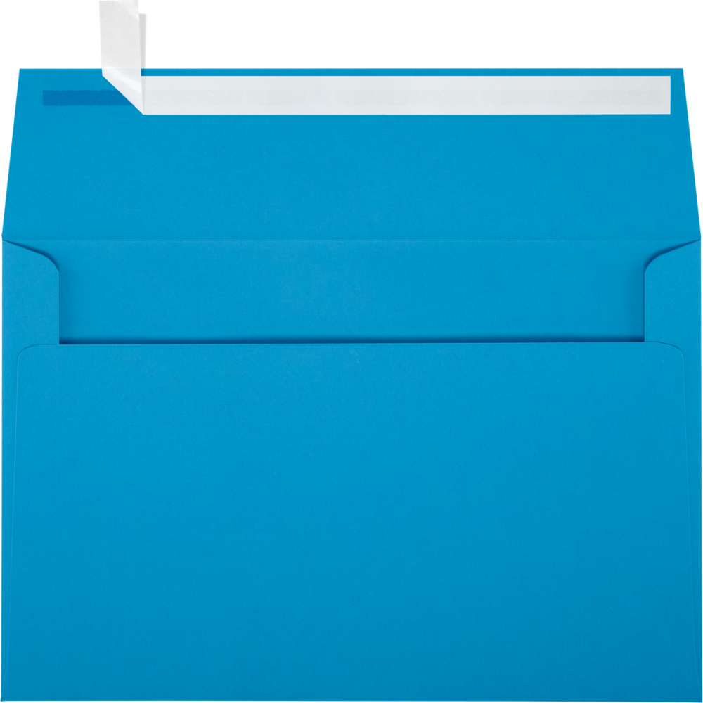Pool Blue 32lb A9 Invitation Envelopes (5 3/4 x 8 3/4) with Peel & Seal