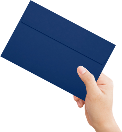 Navy Blue 32lb A9 Invitation Envelopes (5 3/4 x 8 3/4) with Peel & Seal