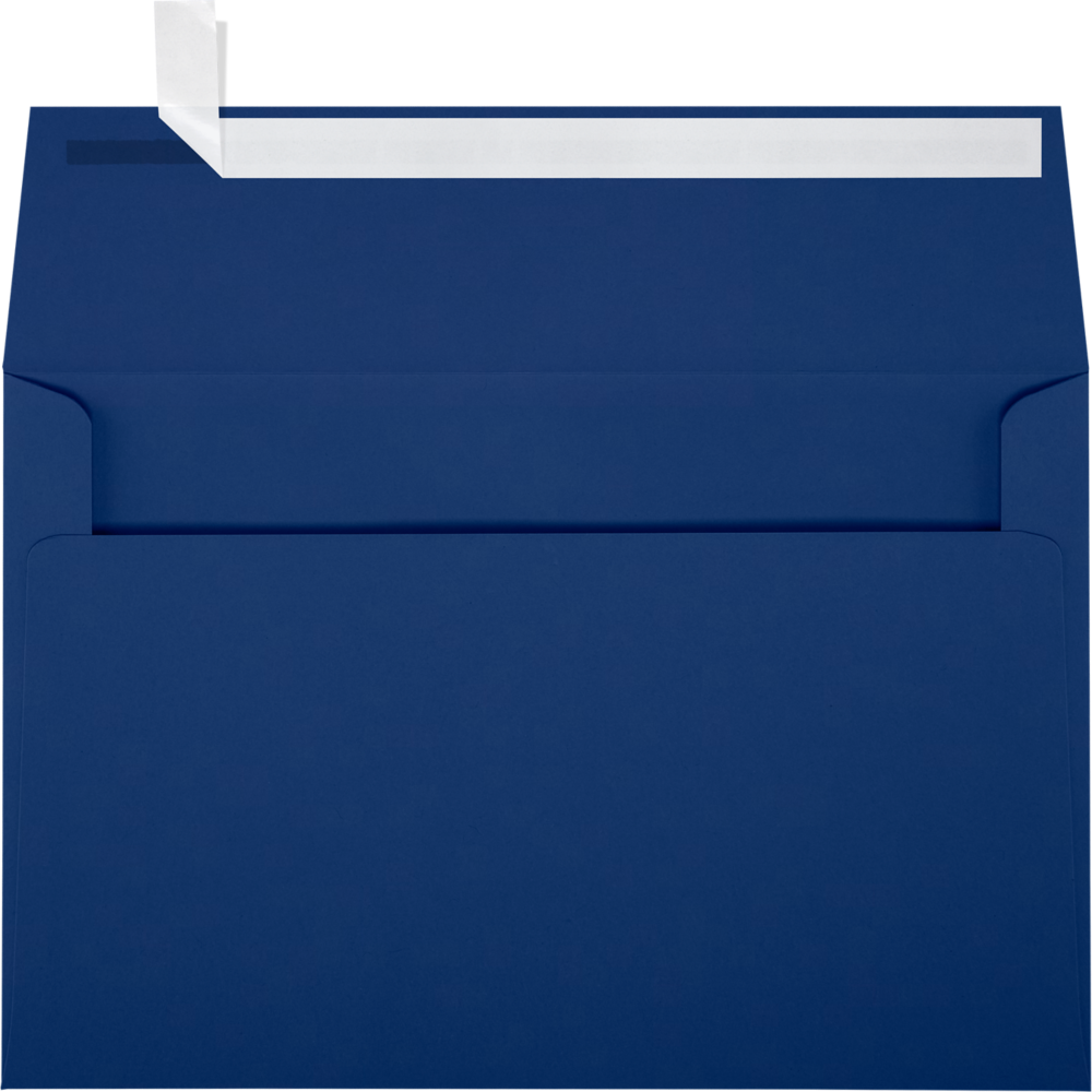 Navy Blue 32lb A9 Invitation Envelopes (5 3/4 x 8 3/4) with Peel & Seal