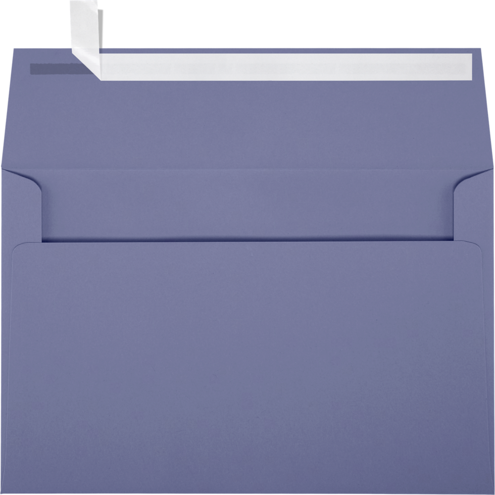Wisteria Purple 32lb A9 Invitation Envelopes (5 3/4 x 8 3/4) with Peel & Seal