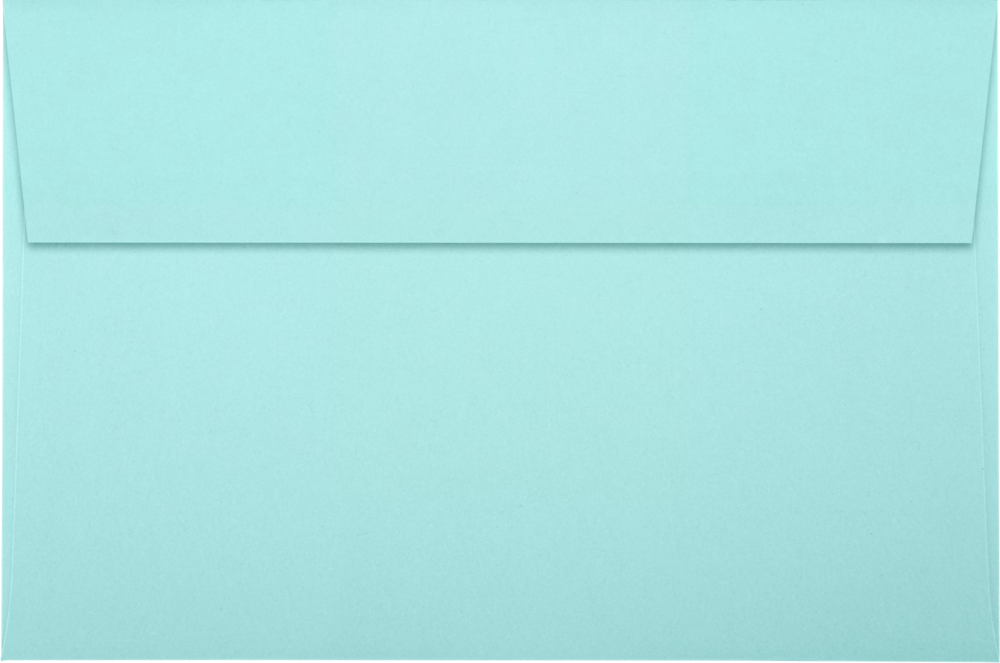 Seafoam Aqua Blue 32lb A9 Invitation Envelopes (5 3/4 x 8 3/4) with Peel & Seal