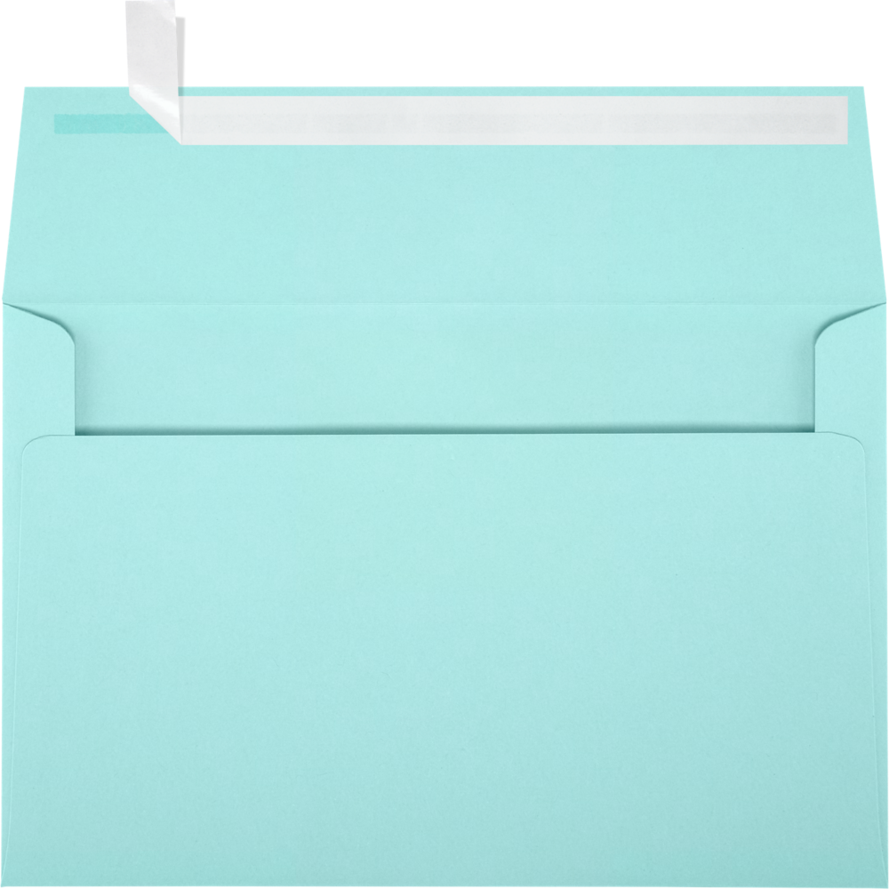 Seafoam Aqua Blue 32lb A9 Invitation Envelopes (5 3/4 x 8 3/4) with Peel & Seal