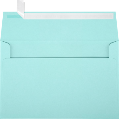 Seafoam Aqua Blue 32lb A9 Invitation Envelopes (5 3/4 x 8 3/4) with Peel & Seal