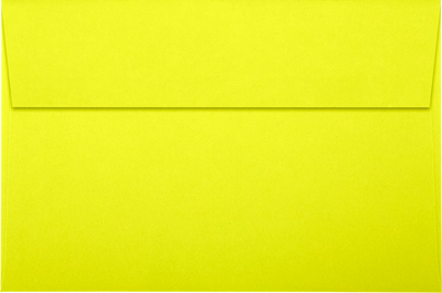 Citrus Yellow 32lb A9 Invitation Envelopes (5 3/4 x 8 3/4) with Peel & Seal