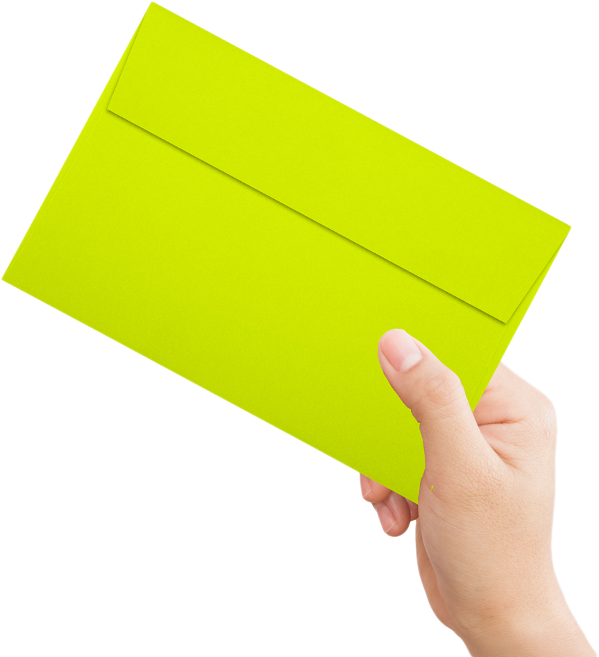 Wasabi Lime Green 32lb A9 Invitation Envelopes (5 3/4 x 8 3/4) with Peel & Seal