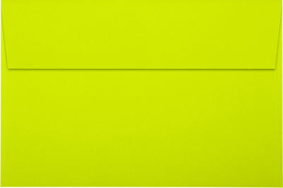 Wasabi Lime Green 32lb A9 Invitation Envelopes (5 3/4 x 8 3/4) with Peel & Seal