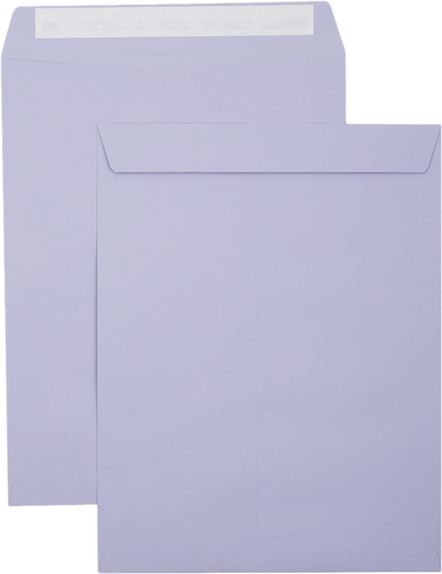 Light Purple Lilac 32lb 10 x 13 Open End Envelopes with Peel & Seal