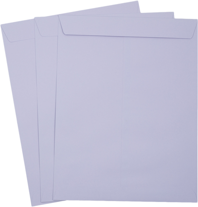 Light Purple Lilac 32lb 10 x 13 Open End Envelopes with Peel & Seal