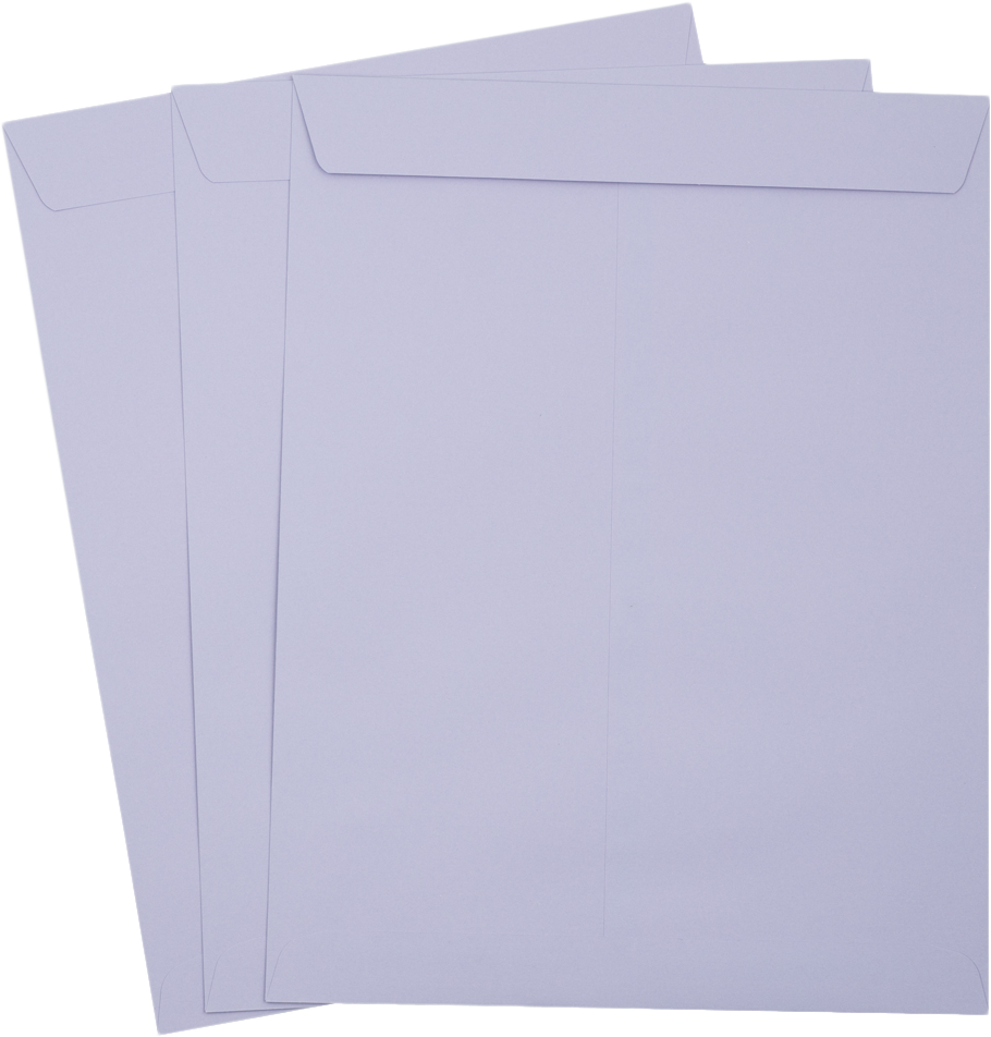 Light Purple Lilac 32lb 10 x 13 Open End Envelopes with Peel & Seal