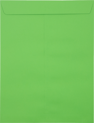 Lime Green 32lb 10 x 13 Open End Envelopes with Peel & Seal