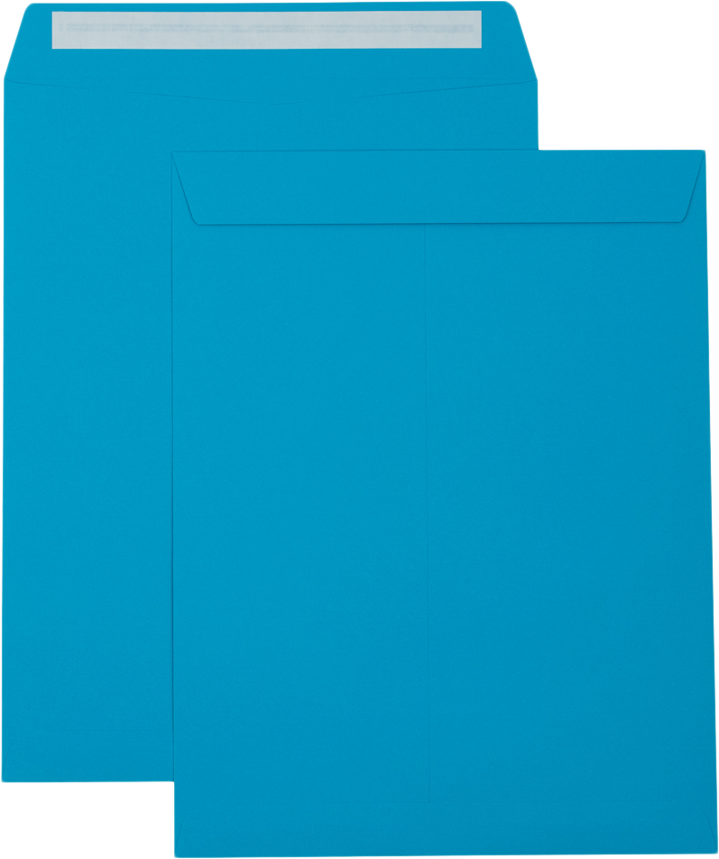 Pool Blue 32lb 10 x 13 Open End Envelopes with Peel & Seal