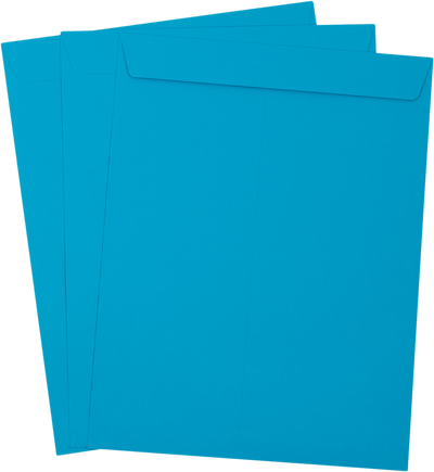 Pool Blue 32lb 10 x 13 Open End Envelopes with Peel & Seal