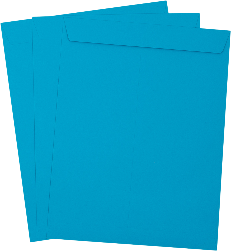 Pool Blue 32lb 10 x 13 Open End Envelopes with Peel & Seal