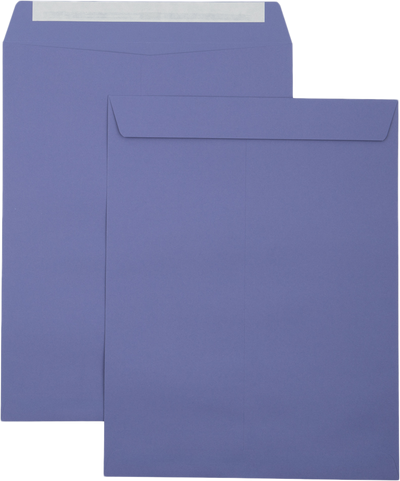 Wisteria Purple 32lb 10 x 13 Open End Envelopes with Peel & Seal