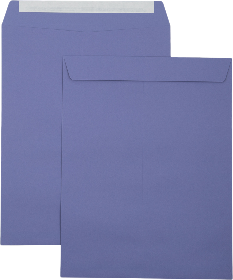 Wisteria Purple 32lb 10 x 13 Open End Envelopes with Peel & Seal