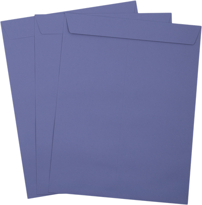 Wisteria Purple 32lb 10 x 13 Open End Envelopes with Peel & Seal
