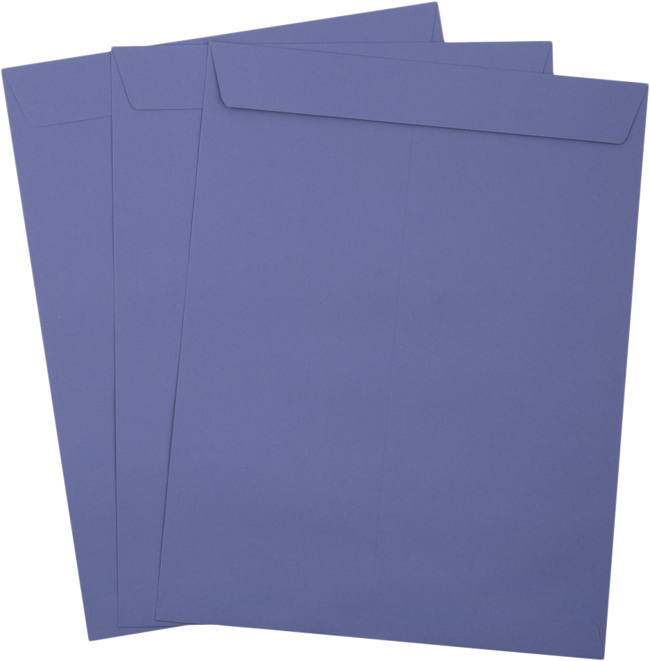 Wisteria Purple 32lb 10 x 13 Open End Envelopes with Peel & Seal