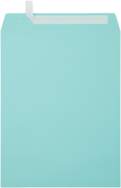 Seafoam Aqua Blue 32lb 10 x 13 Open End Envelopes with Peel & Seal