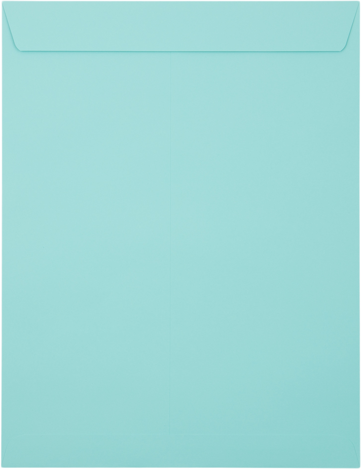 Seafoam Aqua Blue 32lb 10 x 13 Open End Envelopes with Peel & Seal