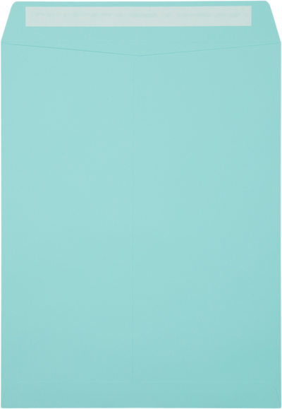 Seafoam Aqua Blue 32lb 10 x 13 Open End Envelopes with Peel & Seal