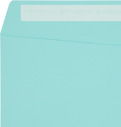 Seafoam Aqua Blue 32lb 10 x 13 Open End Envelopes with Peel & Seal