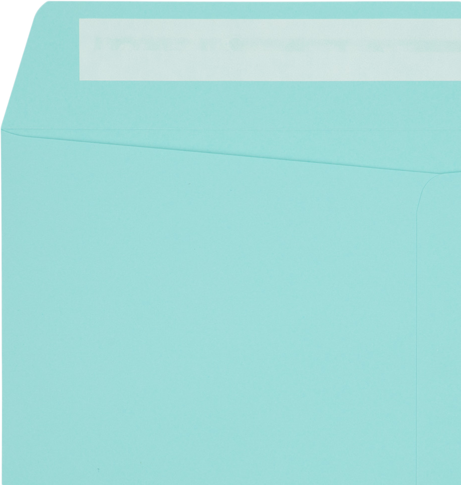 Seafoam Aqua Blue 32lb 10 x 13 Open End Envelopes with Peel & Seal
