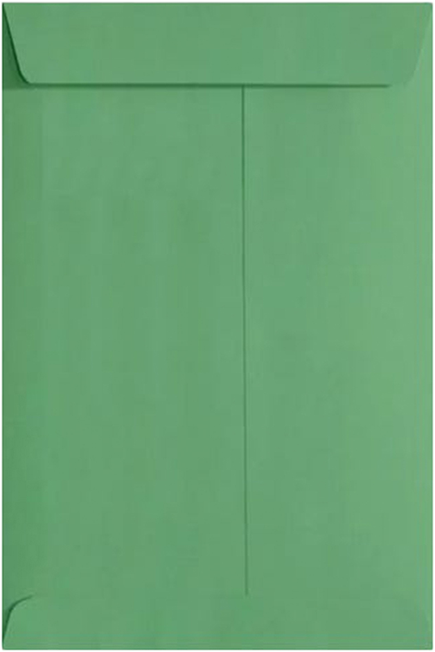 Holiday Green 32lb 10 x 13 Open End Envelopes with Peel & Seal